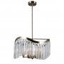 ITALUX SABRIGA PND-44544-6 LAMPA WISZĄCA PATYNA Z KRYSZTAŁAMI