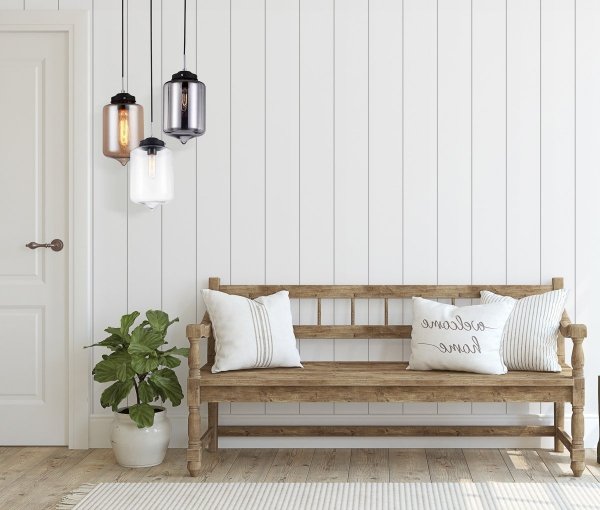 ITALUX LAMPA WISZĄCA SZKLANA TUBA NOWOCZESNA