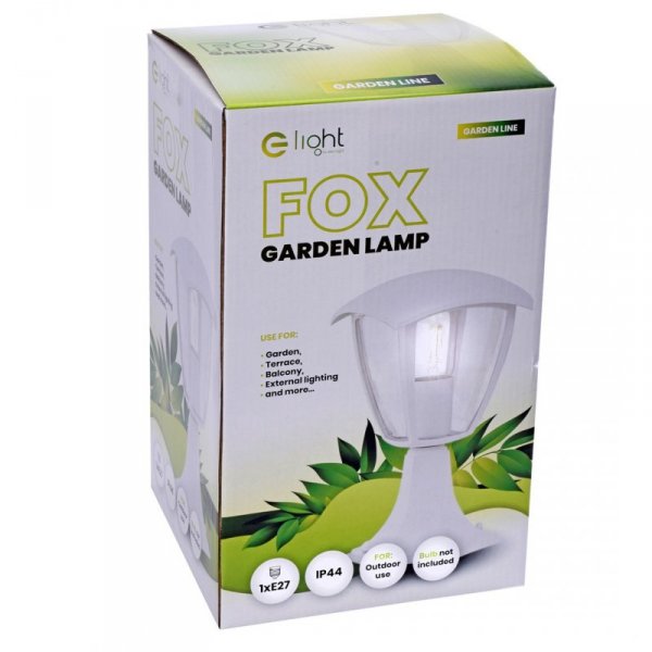 MILAGRO Lampa ogrodowa stojąca FOX WHITE 1xE27 Mała