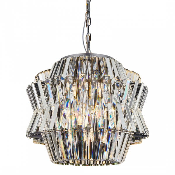 Milagro ML0402 Crown Żyrandol kryształowy glamour w kolorze chrom z kryształkami