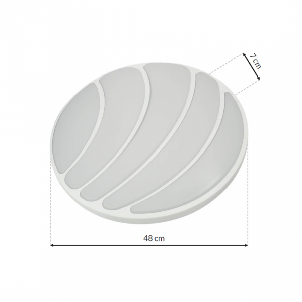 Plafon SHELL WHITE 40W LED Ø480 mm