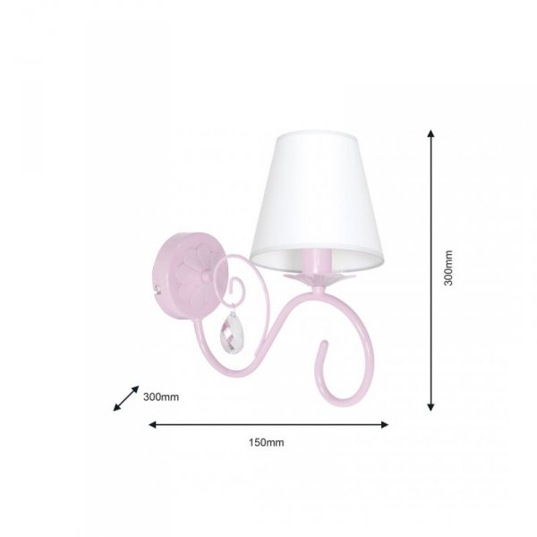 MILAGRO Kinkiet SARA PINK 1xE14/40W/230V