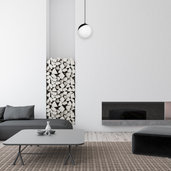 MILAGRO SFERA BLACK MLP5739 LAMPA WISZĄCA CZARNA KLOSZ KULA BIAŁA