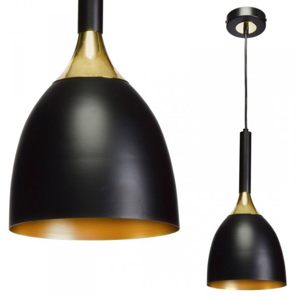 MILAGRO Lampa wisząca CLARK BLACK/GOLD 1xE27