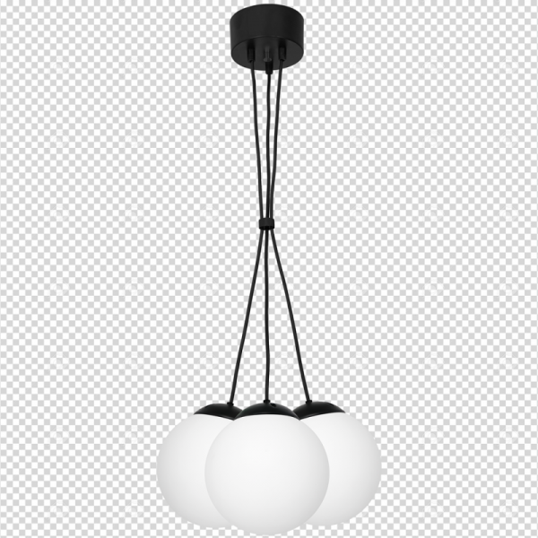 MILAGRO MLP6523 LIMA BLACK LAMPA WISZĄCA CZARNA KULE MLECZNE BIAŁE KLOSZE