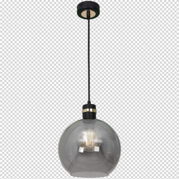 MILAGRO MLP65300 OMEGA BLACK LAMPA WISZĄCA CZARNO ZŁOTA GRAFITOWY KLOSZ KULA