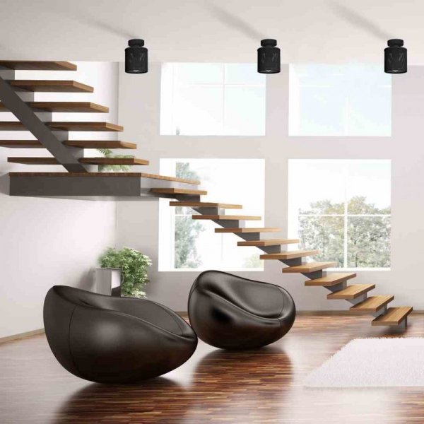 Lampa Sufitowa LOUISE BLACK 1xE27