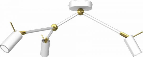 MILAGRO Lampa sufitowa IRIS White/Gold 3x mini GU10