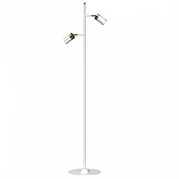 MILAGRO Lampa podłogowa JOKER WHITE/GOLD 1xGU10