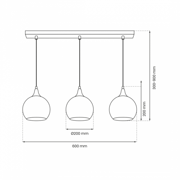 MILAGRO MONTE GOLD MLP8402 LAMPA WISZĄCA ZŁOTA KULE SZKLANE NA KOLE