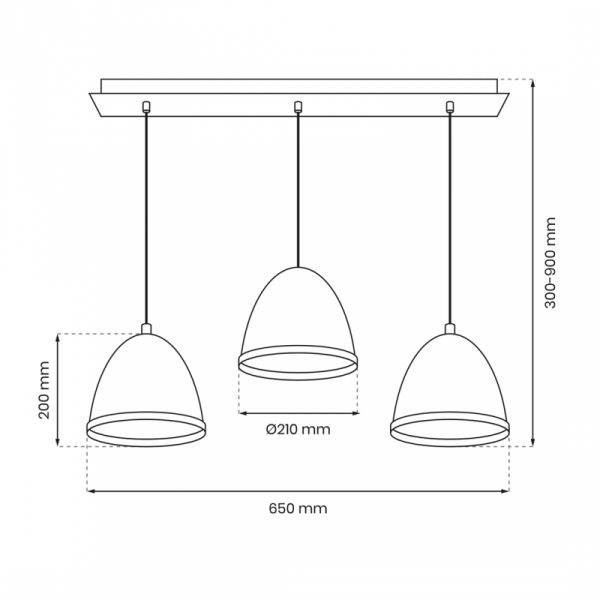 Lampa wisząca STUDIO WHITE 3xE27
