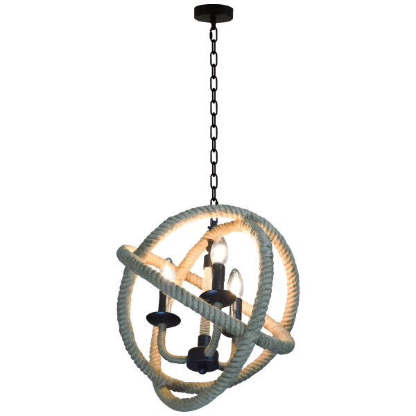 GOLDLUX POLUX ROPE GLOBO 307903 LAMPA WISZĄCA RUSTYKALNA LOFT INDUSTRIALNA SZNURY
