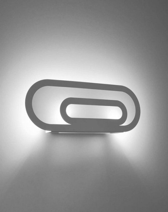 Kinkiet SACCON biała stal PVC nowoczesny design lampa ścienna G9 LED SOLLUX LIGHTING