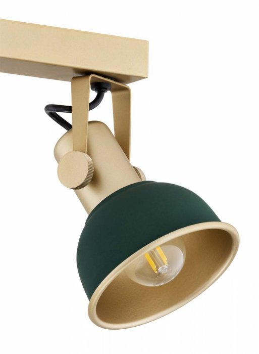 LAMPA SUFITOWA PLAFON SPOT REFLEKTOR ZIELONO ZŁOTA INDUSTRIALNY DO SALONU POKOJU KUCHNI ARGON LENORA 7143