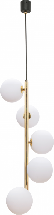 LAMPA WISZĄCA CZARNO ZŁOTA KULE BIAŁE ZUMALINE 5648 ALI ZUMALINE