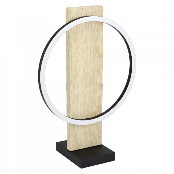 EGLO BOYAL 99469 LAMPKA LED DREWNIANA CZARNE KOŁO RING