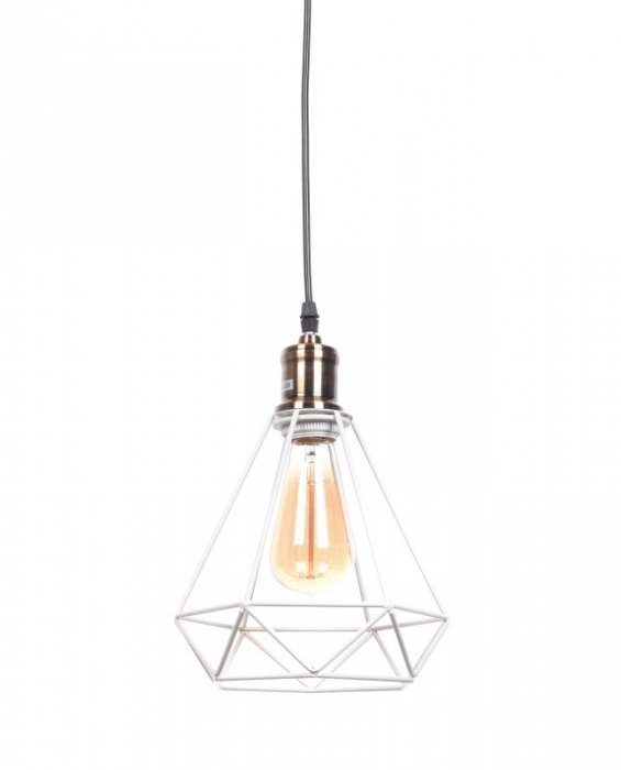 LUMINA DECO LAMPA WISZĄCA INDUSTRIALNA LOFT BIAŁA COBI