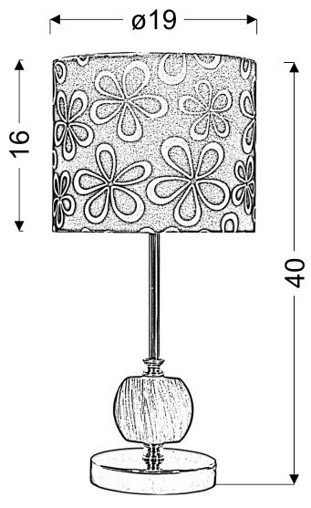 CORT LAMPKA GABINETOWA 1X60W E27 CZARNY