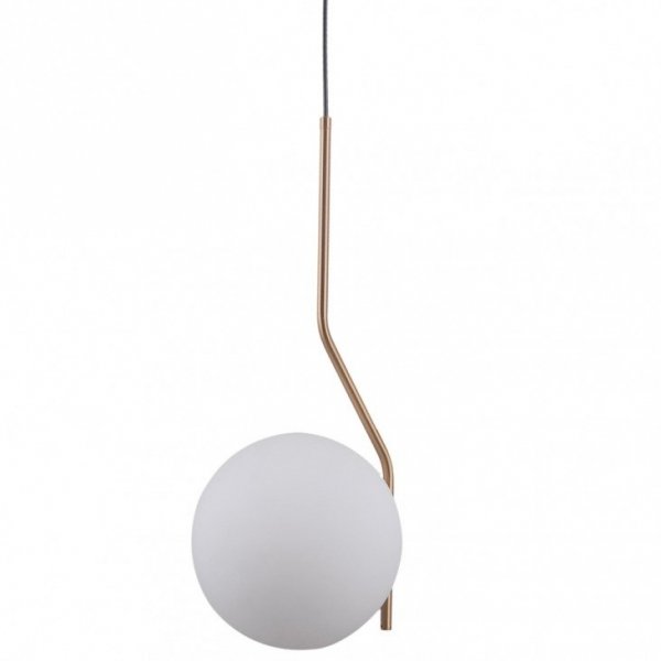 ITALUX CARIMI PND-3300-1-HBR LAMPA WISZĄCA NOWOCZESNA  SZKLANY BIAŁY KLOSZ 