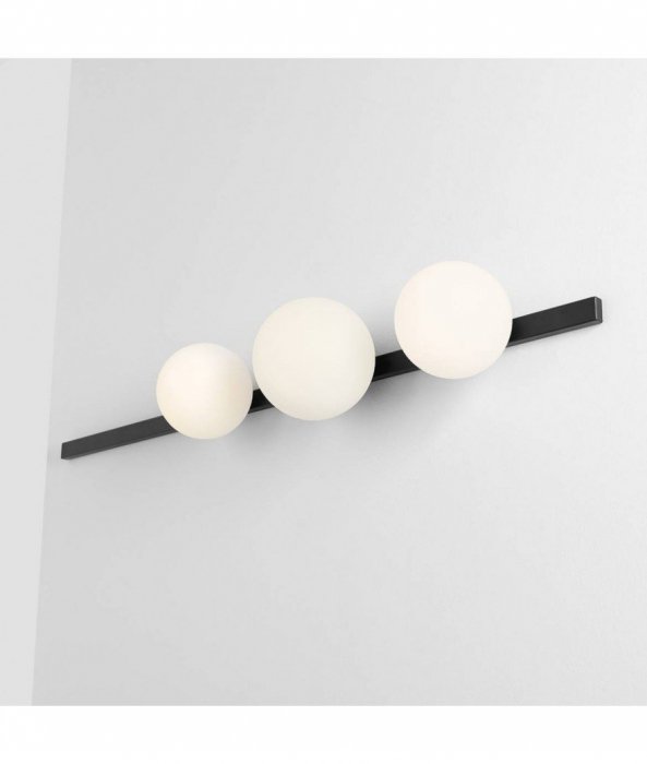 ALDEX GARDA WALL 3 BLACK 1099Y1 KINKIET MINIMALISTYCZNY CZARNY KULA BIAŁA