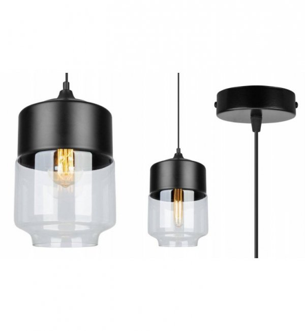 Lampa wisząca ze szklanymi kloszami - OSLO 2231/3/OW/B LIGHT HOME