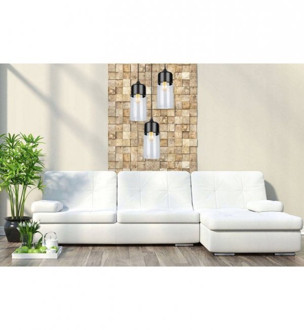 Lampa wisząca ze szklanymi kloszami - OSLO 2232/3/OW/B LIGHT HOME