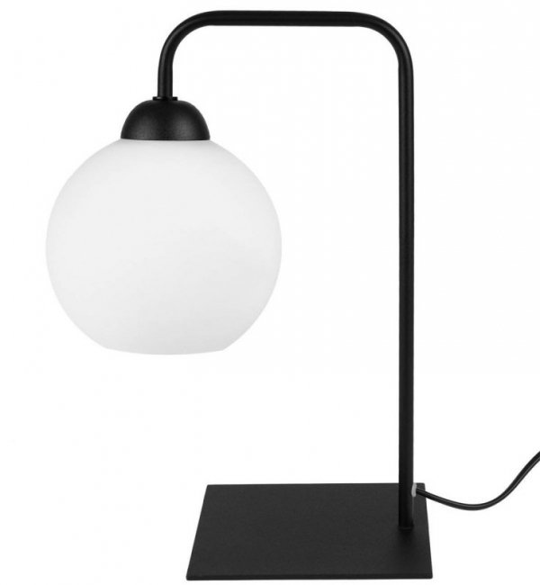 LAMPKA STOŁOWA NOCNA CZARNA BIAŁA KULA ELIZA LIGHT HOME