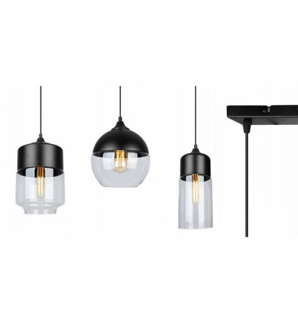 Lampa wisząca ze szklanymi kloszami - OSLO 2234/3/B/MIX LIGHT HOME