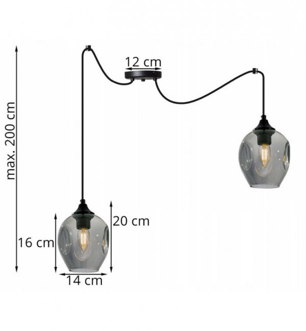 Lampa wisząca regulowana - SPIDER PRAGA 2235/2 LIGHT HOME