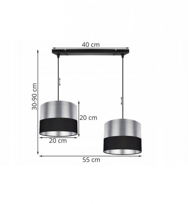 LAMPA WISZĄCA CHROM ABAŻUR KOLORY CHROMIC HOME