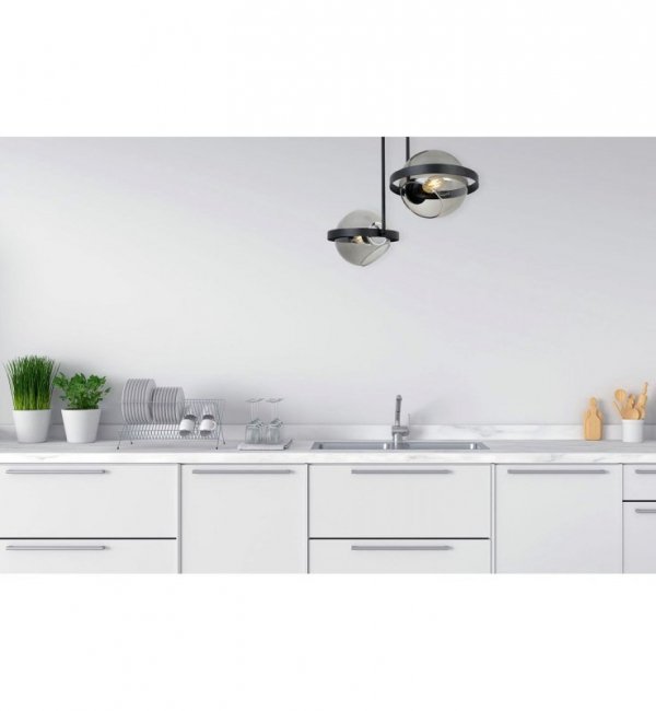 Lampa wisząca ze szklanymi kloszami - RING 2340/2/G LIGHT HOME