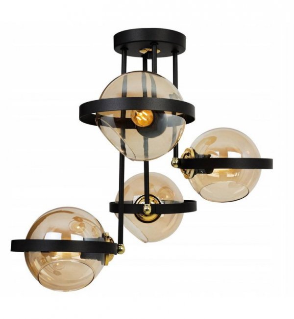 Lampa sufitowa ze szklanymi kloszami - RING 2340/4/M LIGHT HOME