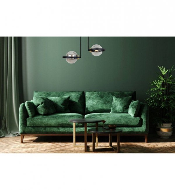 Lampa wisząca ze szklanymi kloszami - RING HAGA 2345/2/G LIGHT HOME