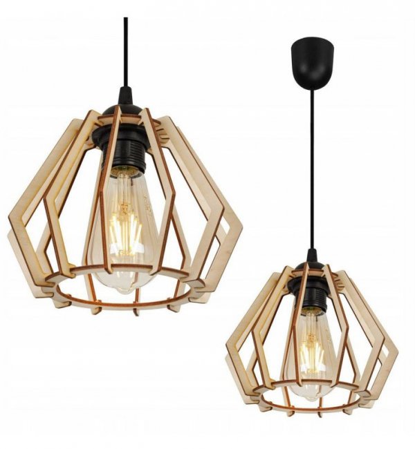 Zwis wiszący pojedynczy dekoracyjny - TIMBER 2360/1/LP LIGHT HOME