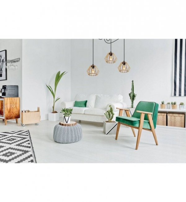 Lampa wisząca nowoczesna - SPIDER TIMBER 2360/3 LIGHT HOME