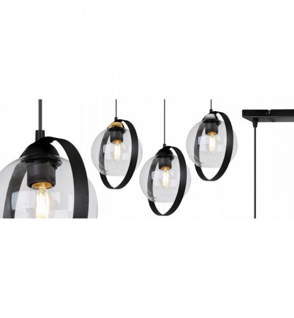 Lampa sufitowa ze szklanymi kloszami - RING HAGA 2346/3/B LIGHT HOME