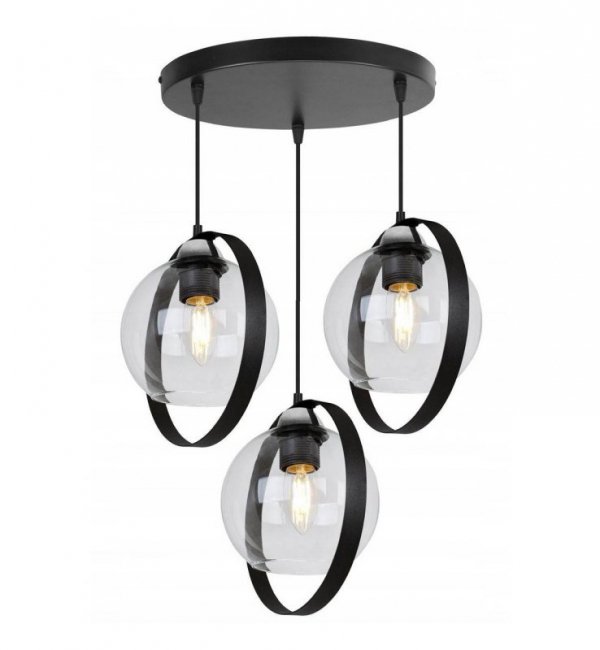 Lampa sufitowa ze szklanymi kloszami - RING HAGA 2346/3/OW/B LIGHT HOME