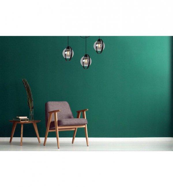 Lampa wisząca ze szklanymi kloszami - SPIDER RING HAGA 2346/3/G LIGHT HOME