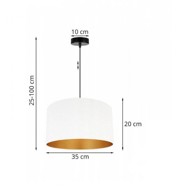 Lampa wisząca z abażurami - MEDIOLAN 2360/1/35/BZ LIGHT HOME