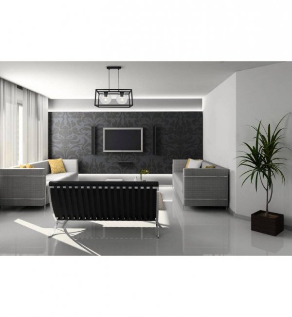 Lampa wisząca ze szklanymi kloszami - HAGA CAGE 2370/2/B LIGHT HOME