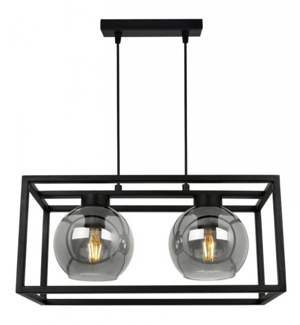 Lampa wisząca ze szklanymi kloszami - HAGA CAGE 2370/2/G LIGHT HOME