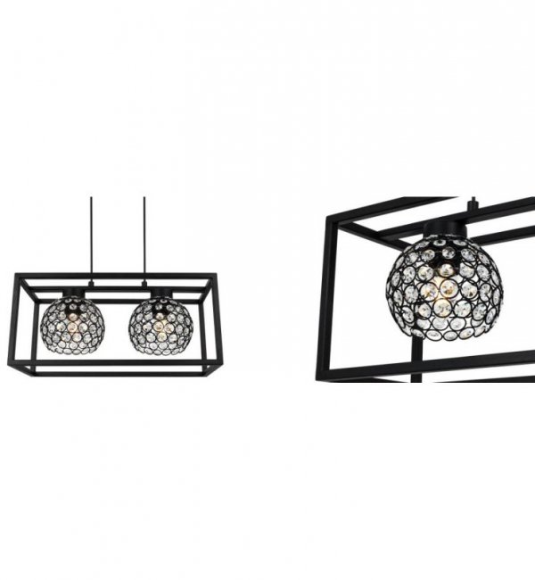Lampa wisząca nowoczesna - CRYSTAL CAGE 2370/2 LIGHT HOME