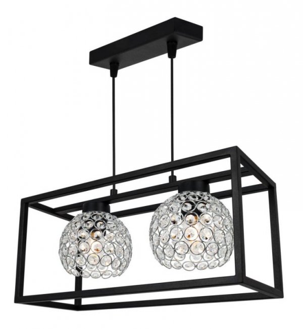 Lampa wisząca nowoczesna - CRYSTAL CAGE 2370/2/CH LIGHT HOME
