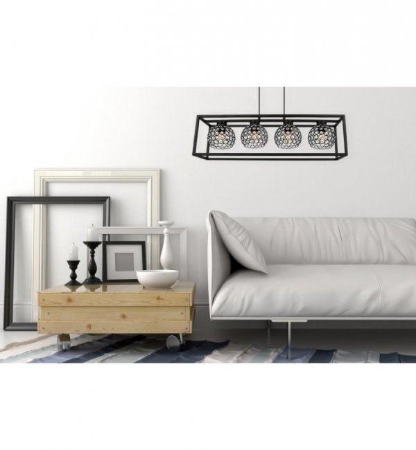 Lampa wisząca nowoczesna - CRYSTAL CAGE 2370/4 LIGHT HOME
