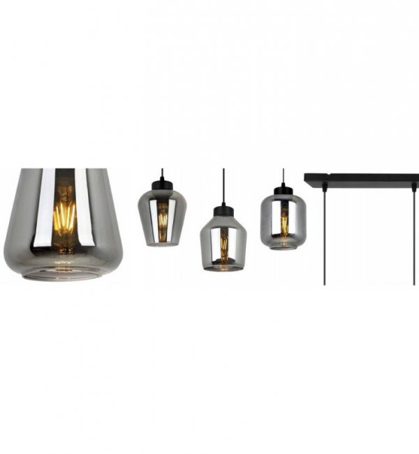 Lampa wisząca ze szklanymi kloszami - RIJEKA PREMIUM 2381/4L LIGHT HOME