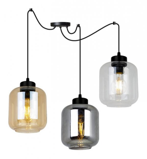Lampa wisząca ze szklanymi kloszami - SPIDER NOVALJA 2395/3/MIX LIGHT HOME