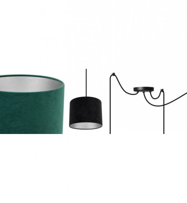 Lampa abażur materiałowa - SPIDER MEDIOLAN 2360/3/C LIGHT HOME