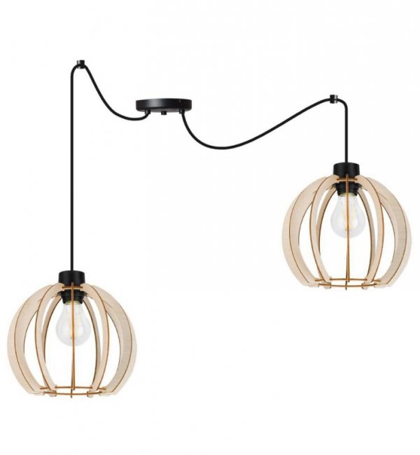 Zwis wiszący pojedynczy dekoracyjny - SPIDER TIMBER 2359/2 LIGHT HOME
