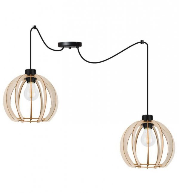 Zwis wiszący pojedynczy dekoracyjny - SPIDER TIMBER 2359/2 LIGHT HOME