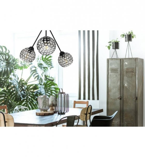Lampa sufitowa, nowoczesna, 3 klosze, metal, Crystal LIGHT HOME
